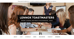 Desktop Screenshot of lennoxtoastmasters.com